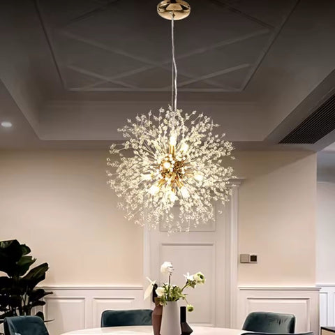 StellarBloom Modern Crystal Dandelion Pendant Light
