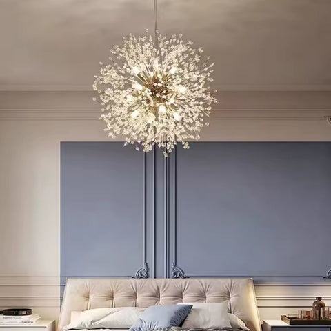 StellarBloom Modern Crystal Dandelion Pendant Light