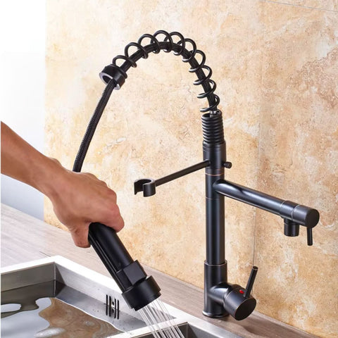 SwiftStream Kitchen Mixer Tap – Dual Spout with Flexible Spray