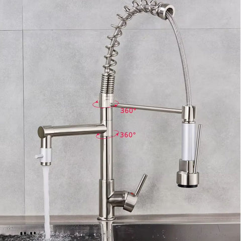 SwiftStream Kitchen Mixer Tap – Dual Spout with Flexible Spray