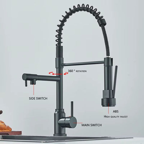 SwivelFlow Kitchen Mixer Tap with Flexible Spray