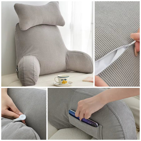 VelvetArm Backrest Pillow