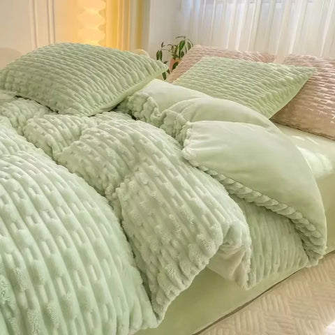 WarmNest Milk Fleece Duvet Cover