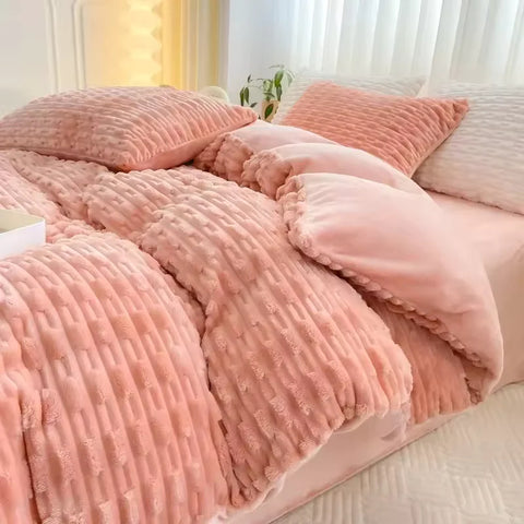 WarmNest Milk Fleece Duvet Cover