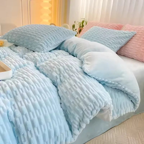 WarmNest Milk Fleece Duvet Cover