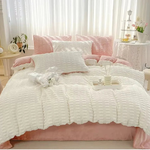 WarmNest Milk Fleece Duvet Cover