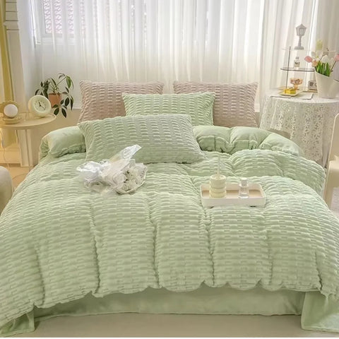 WarmNest Milk Fleece Duvet Cover