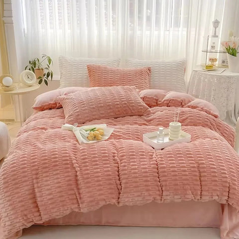 WarmNest Milk Fleece Duvet Cover