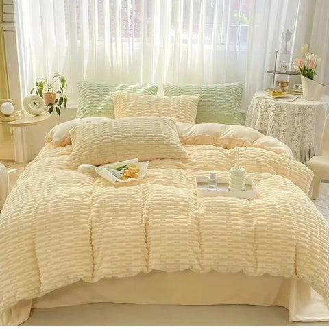 WarmNest Milk Fleece Duvet Cover