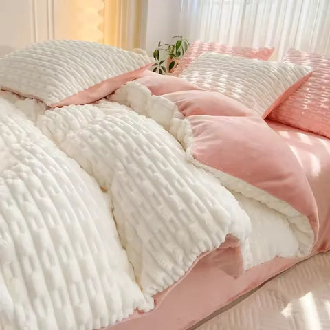 WarmNest Milk Fleece Duvet Cover