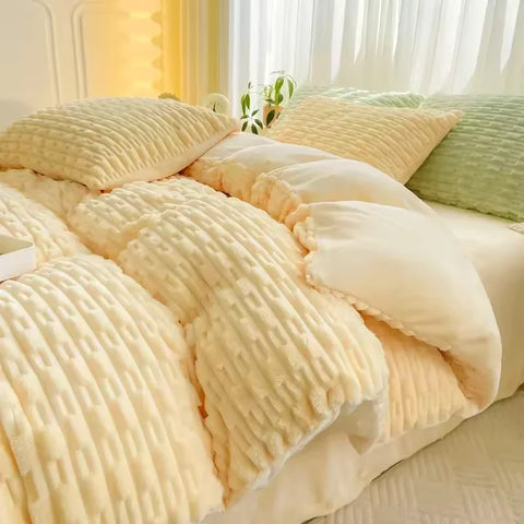 WarmNest Milk Fleece Duvet Cover