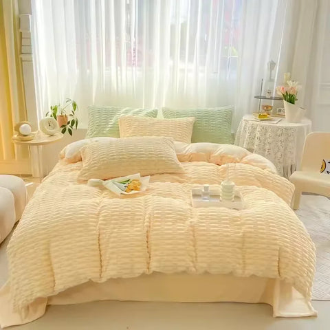 WarmNest Milk Fleece Duvet Cover