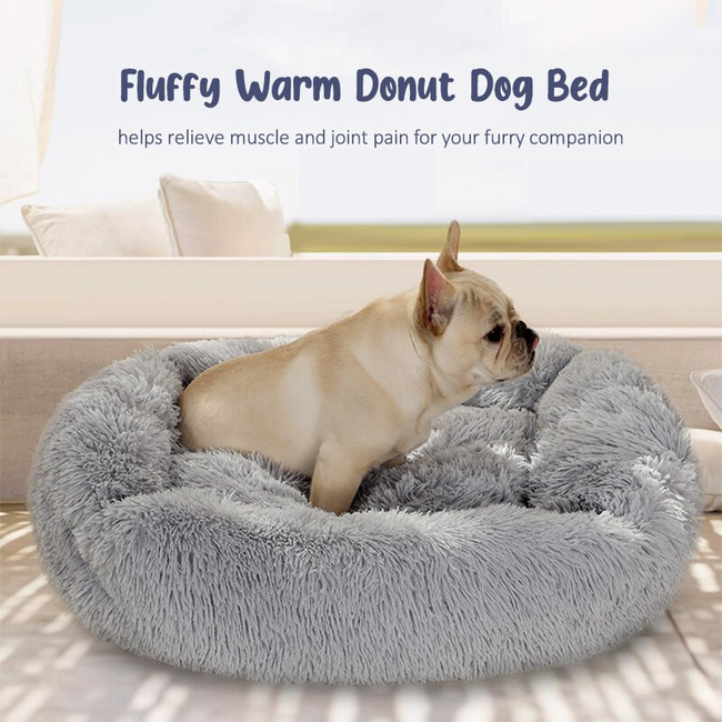 fluffy calming pet bed soft rectangle shape bed for cat and dog